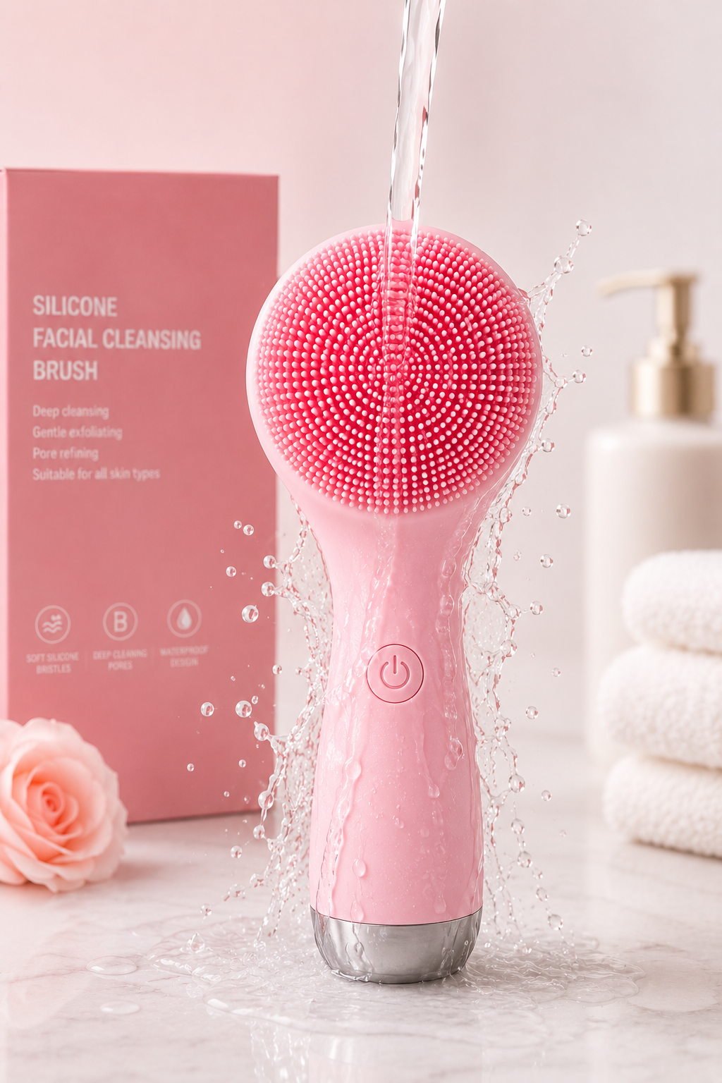 Brosse Nettoyante Visage Double Silicone 3D