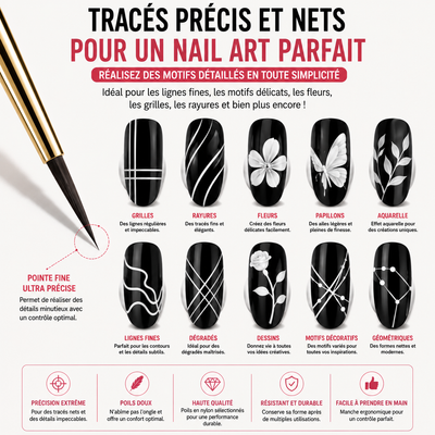 Pinceau Nail Art Professionnel de Précision