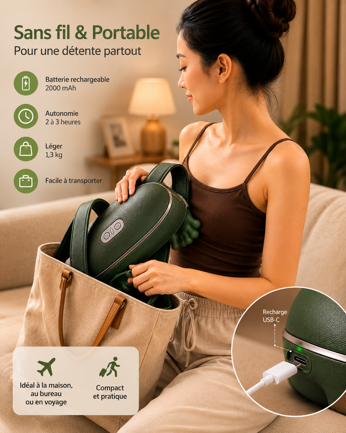 Masseur Cervical 3D Chauffant N7