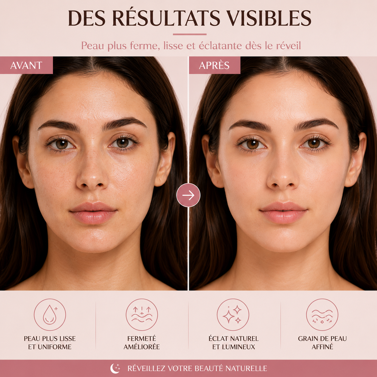 Masque Facial Décollable au Collagène pour la Nuit